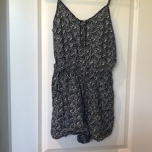 Black and white design romper